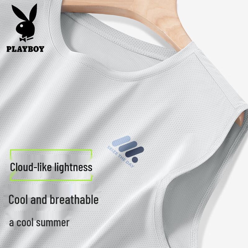 PLAYBOY Men s Ice Silk Quick-Dry Sleeveless Tank Top 2XL