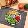 Stainless Steel Dumpling Plate Circular Shape Food Serving Tray Snack Plate  Restaurant