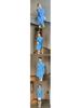 PINKEEN Blue Button-Up Knit Cardigan & Skirt Set for Women - Spring 2026, Whitened, Age-Reducing Style