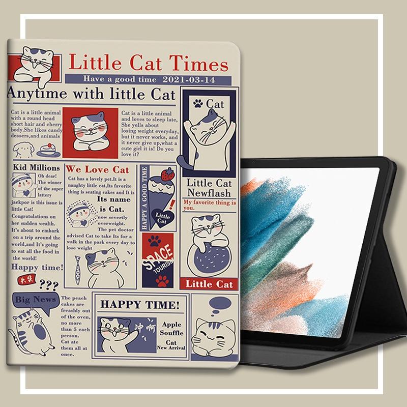 For Xiaomi Redmi Pad 2 Case 11'' Cartoon Pink Cat Print Book Flip Stand Tablet Cases For Redmi Pad SE 11inch Case