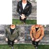 Quality Men Long Sleeve Zipper Motorbiker Jacket With Vintage Slim Fit Coat**