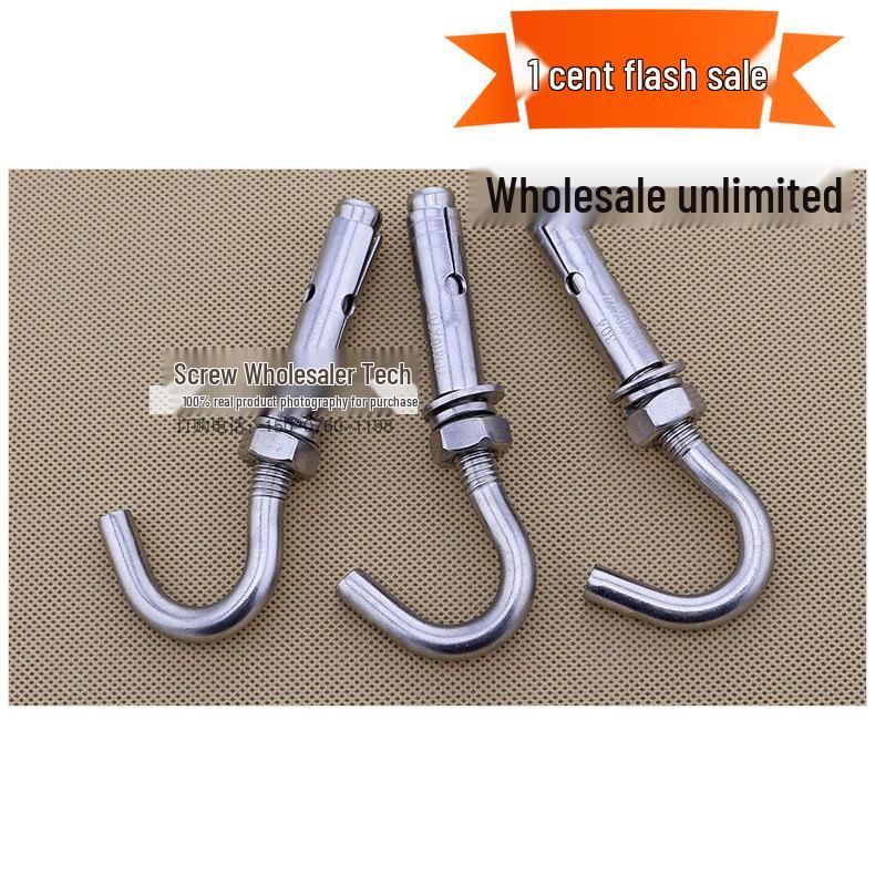 Stainless Steel Ceiling Fan Hook with Expansion Screw