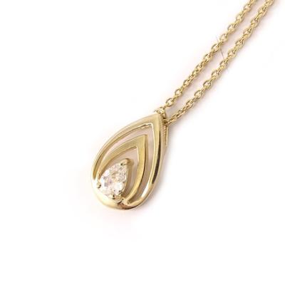 [L0199] - White Gold Plated 'Câlin' Necklace