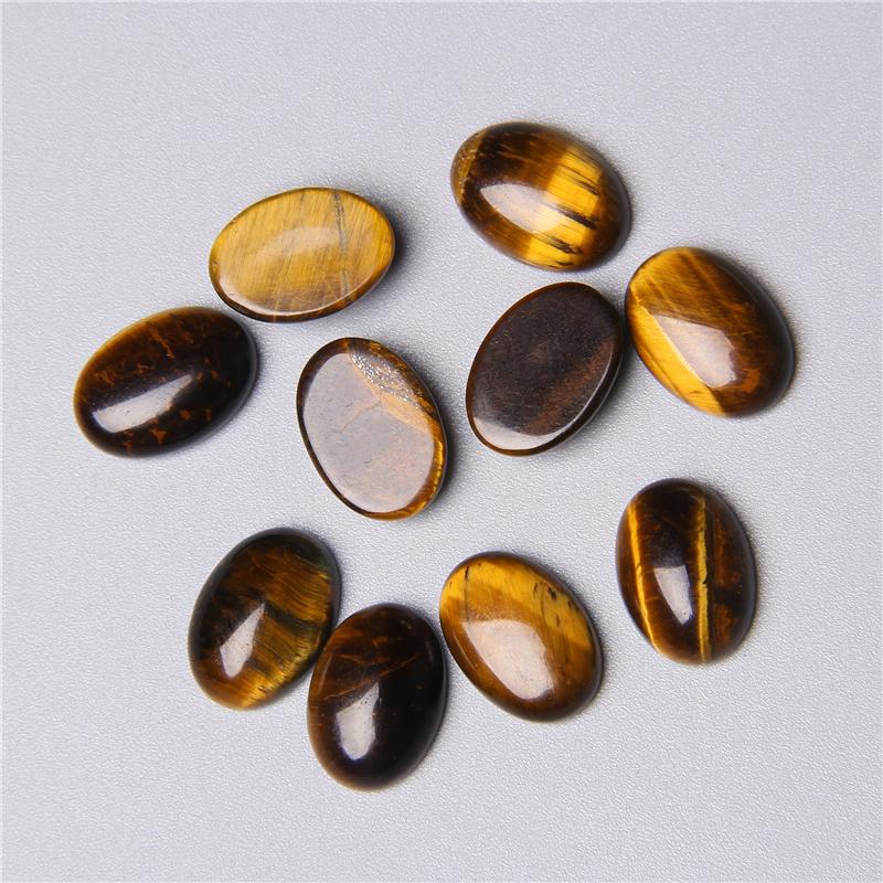 5pc Natural Stone Cabochon Oval Charm Egg Shape Flatback Stone Loose Cabochon for DIY Jewerly Ring Necklace Bracelet Accessories