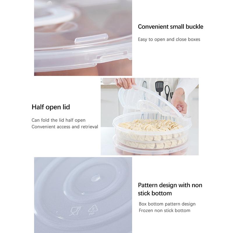 Kitchen Storage Box Refrigerator Organizer Transparent Food Containers Tray For Fruits Vegetables Meat Cake Pizza