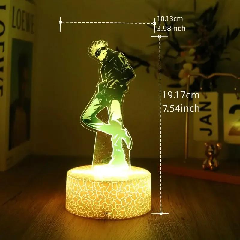 Anime Figuren 3D Lampe Jujutsu Kaisen LED Nachtlicht Actionfiguren Satoru Gojo Fernbedienung Raumdeko Lampen Weihnachtsgeschenke
