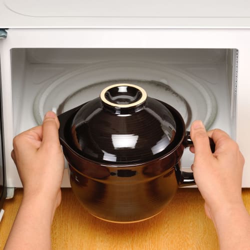 Wahei Freiz Earthenware Rice Cooker, Perfect for Entertaining with Japanese Cuisine, 1-Cup Capacity, Gas Stove, Microwave, OR-7108