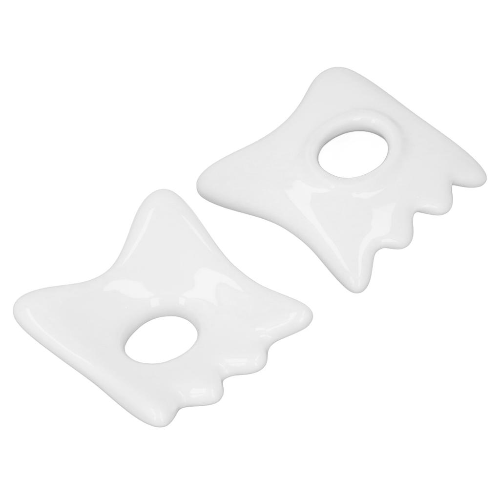 2pcs Face and Body Gua Sha Board Ceramic Gua Sha Board Face Lift Muscle Relief Scraping Massage Tool for Face and Body