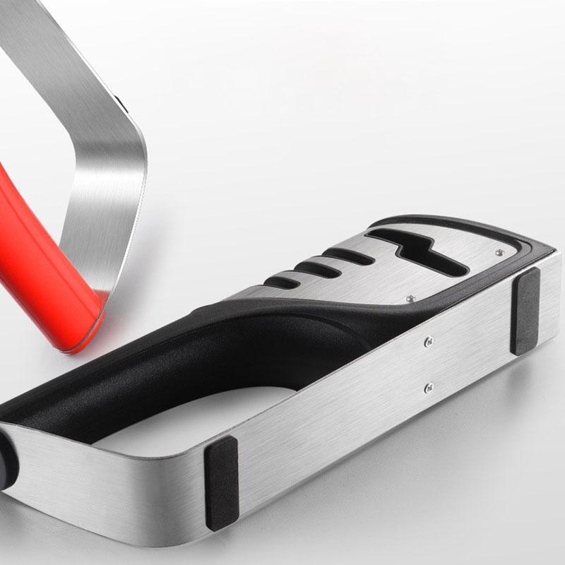 New Four-section Kitchen Handheld Knife Sharpener Stainless Steel Multifunctional Kitchen Knife Scissors Sharpening Stone