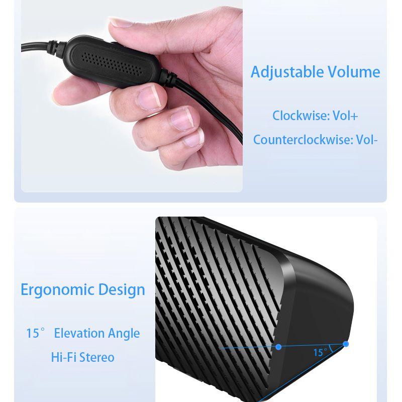 Bluetooth Smart Speaker for Computer - PC Speaker with Bluetooth Connection, AUX Playback, Rechargeable Battery - Enhanced Sound Experience