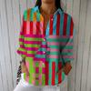 Women Shirt Lapel Long Sleeve Buttons Placket Shirt Tops Flower Pattern Regular Fit Casual Shirt Work Daily Life Parties Shirt