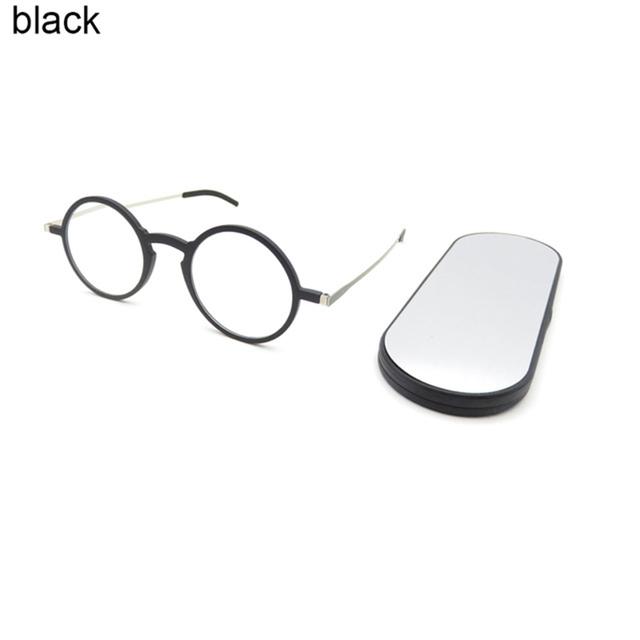 

Sighttoo Ultra-Thin Portable TR90 Presbyopic Eyeglass With Magnetic Case Men Women Space Aluminum Anti Blue-Ray Reading Glasses +150 чёрный