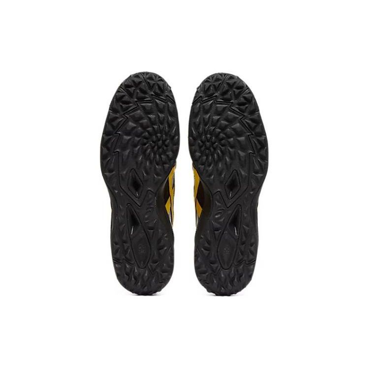 Asics C3 FF Kulatá špička Šněrovací TF (Gumové špunty) Kopačky Pánské Kopačky Černá Žlutá 1113A032-003