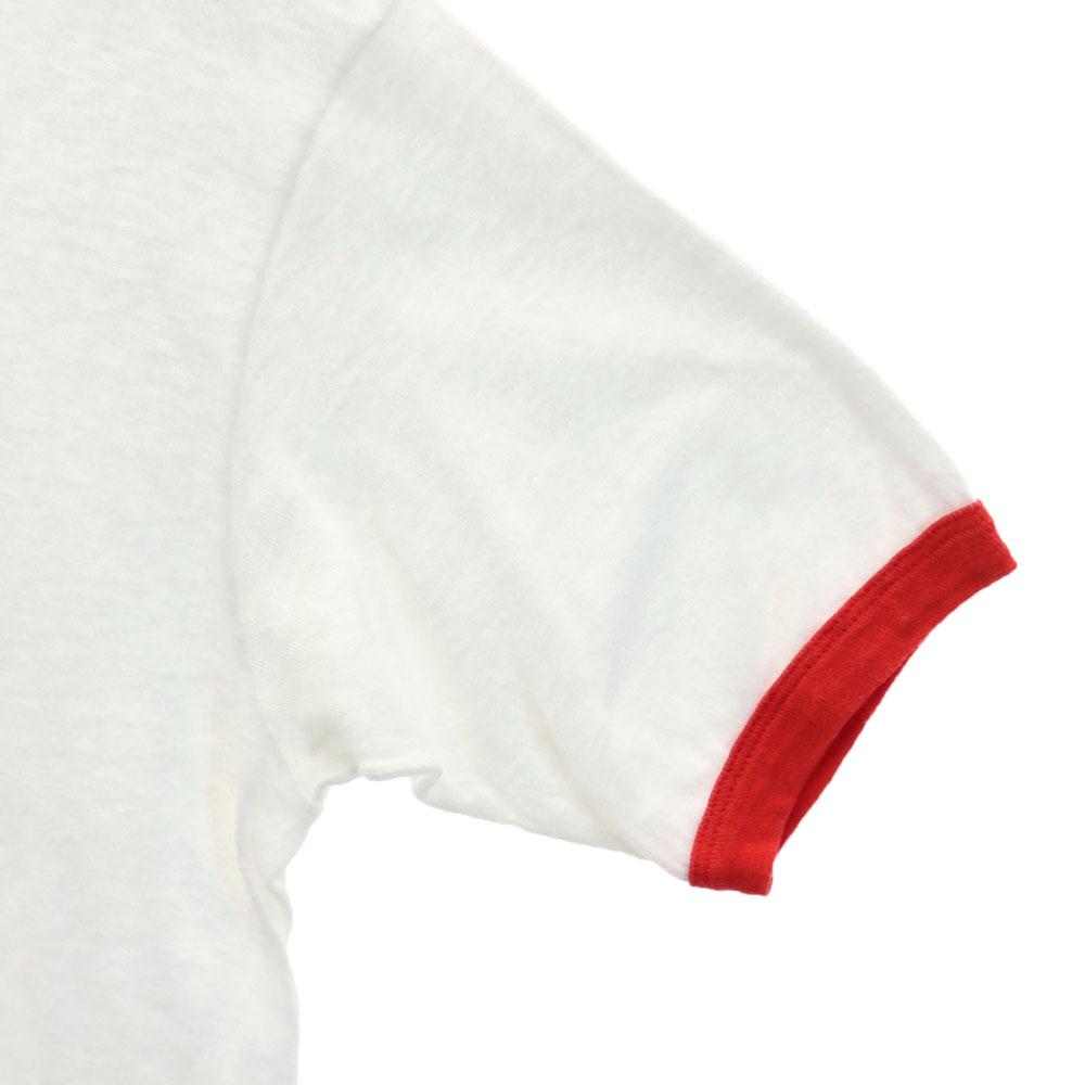 Hanes 70s 80s Made in USA Short sleeve ringer T-shirt L Trim Old Vintage Men's Used