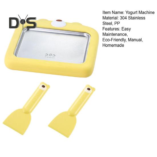 Ручний апарат для морозива, неелектричний апарат для йогурту, сорбет, зі скребком, портативний дитячий десертний інструмент для сімейного відпочинку та екологічності