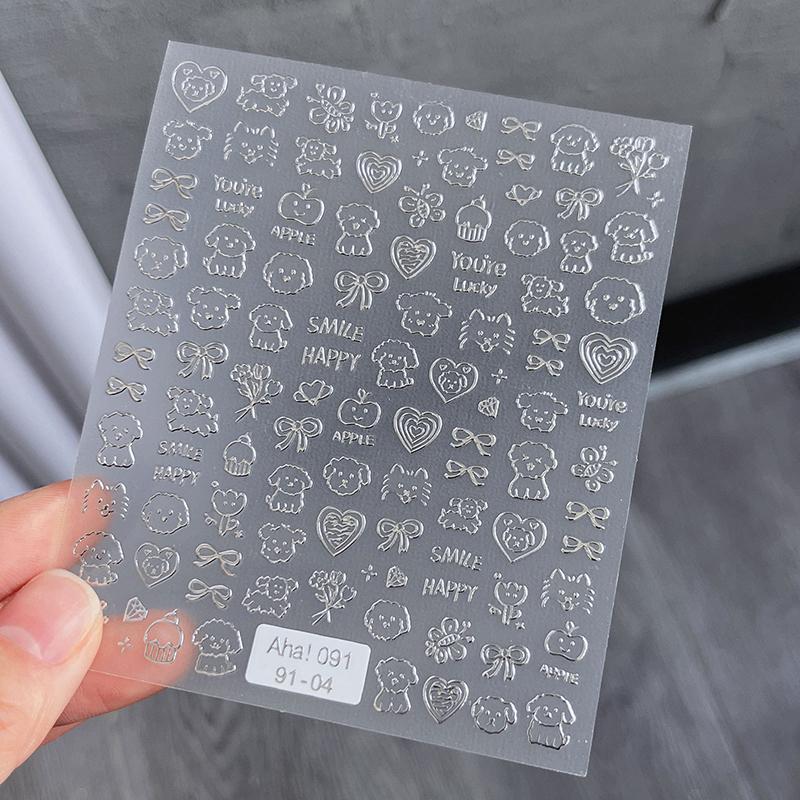 

3D Мультяшный Рельеф Граффити Наклейка для Ногтей Маленький Узор Декоративная Наклейка Наклейки для Нейл-арта Инструмент для Маникюра Шармы для Маникюра Декаль as the picture