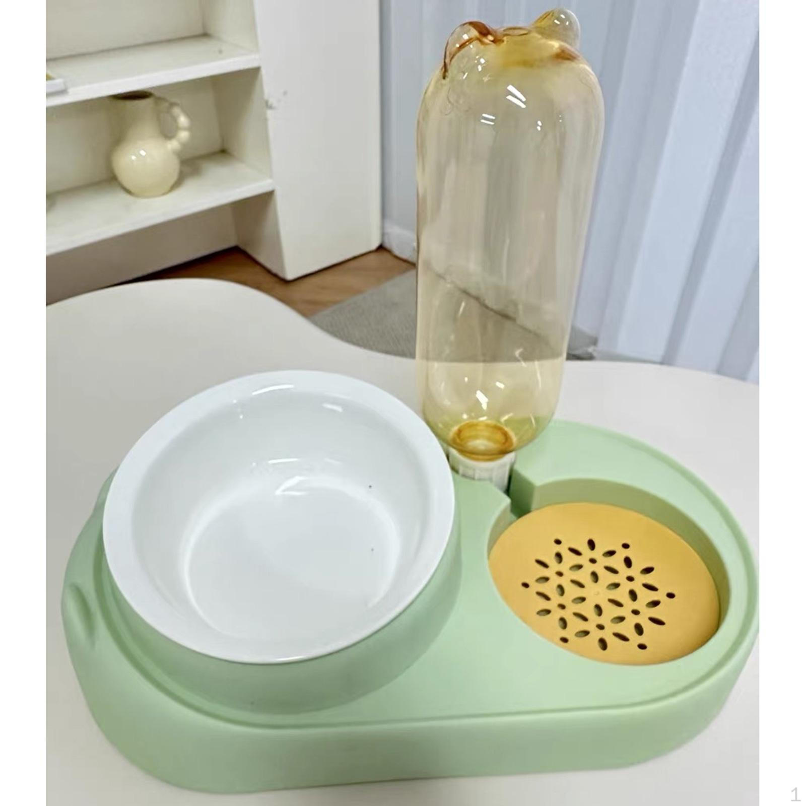 

2 в 1. Котяча миска. Миски для їжі. Миски для води. Легко чиститься. Диспенсер. Пляшка для зелений