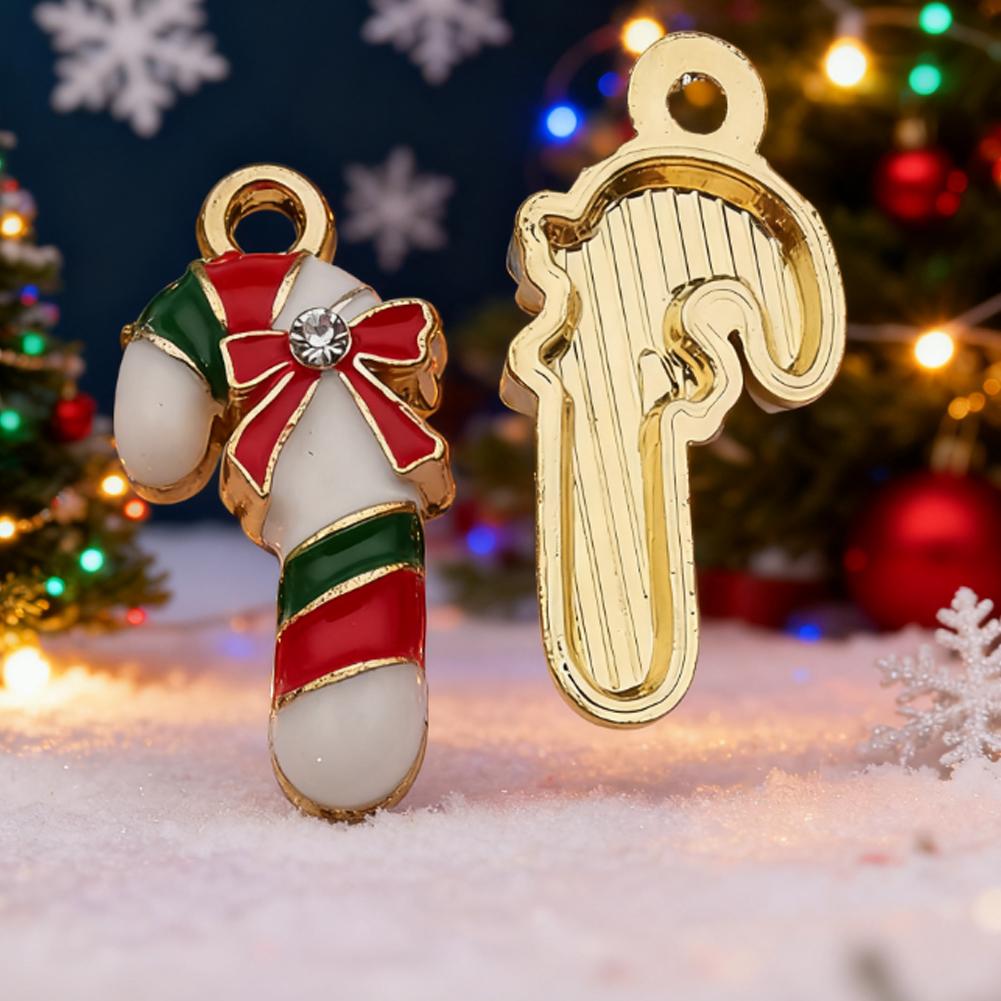 Mix 50 Pieces Christmas Charms for Jewelry Making,Assorted Alloy Enamel Xmas Pendants for DIY Necklace Earrings,Xmas Tree Charms