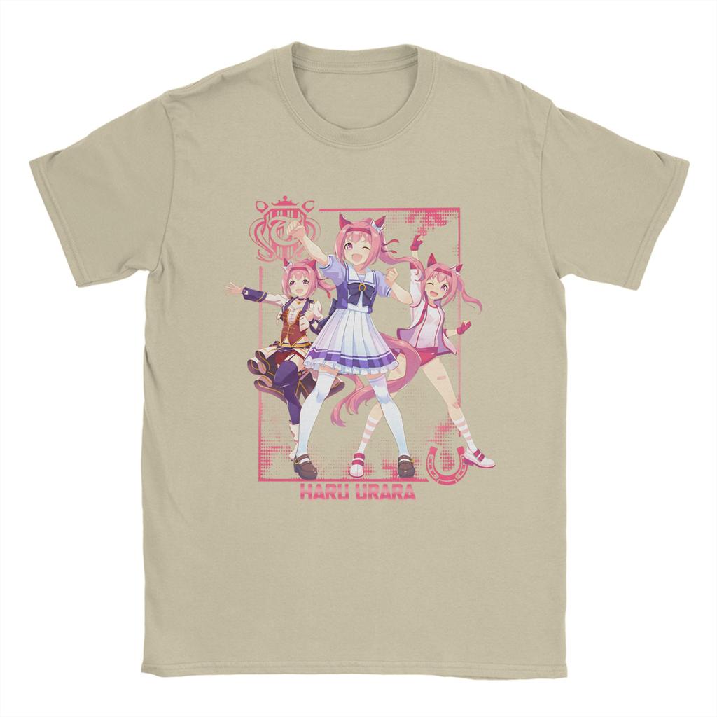 Haru Urara Uma Musume TShirt Beach Pure Cotton TShirts For Unisexs Hippie Print Tshirt Short Sleeve Funny Tops