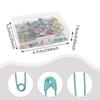 120PCS Mini Safety Pins with Storage Box 19mm Colored Safety Pins for Crafting Sewing Fastening Clip Button for Garment Hang Tag