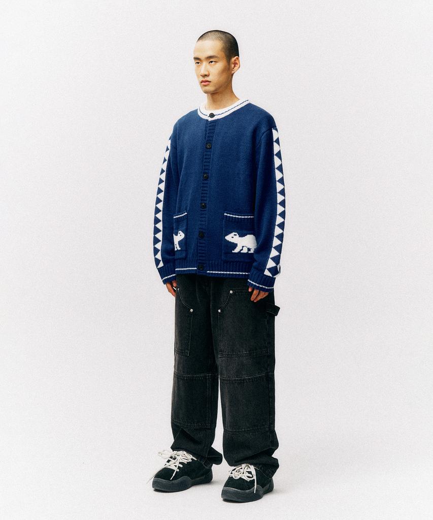 Physical Department Bare Round Neck Cardigan_Black