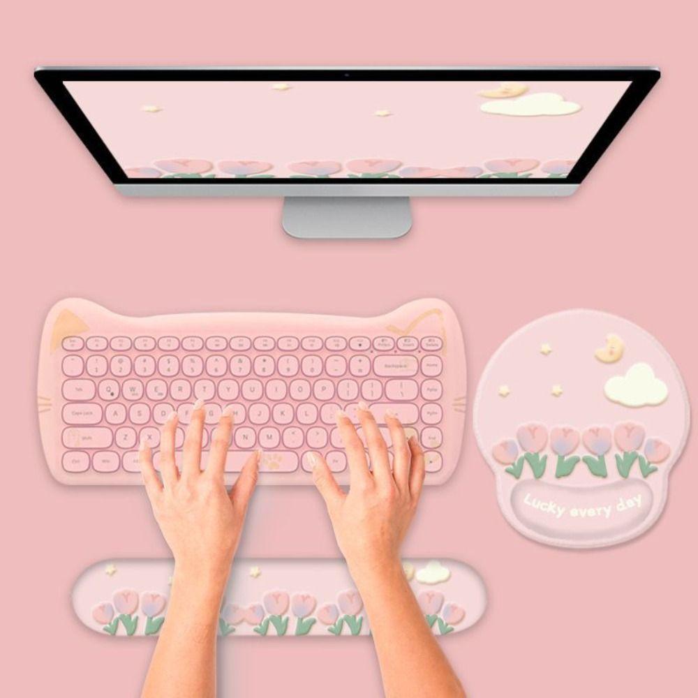 Hand Support Tulip Mouse Pad Non-Slip Mouse Wrist Rest Wrist Rest Mouse Pad  Home Decor