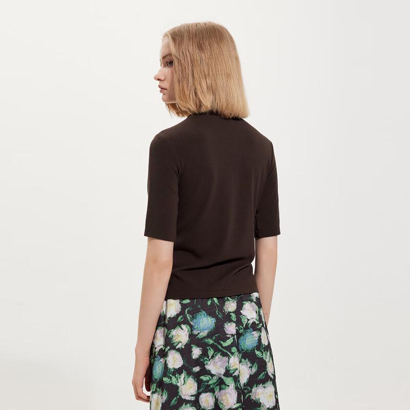 Tatu Women's Long Sleeve Mock Neck Knit Top