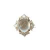 Hong Kong Style Cat's Eye Stone Crown Ring: Elegant, Versatile, and Stackable Women's Luxury Piece