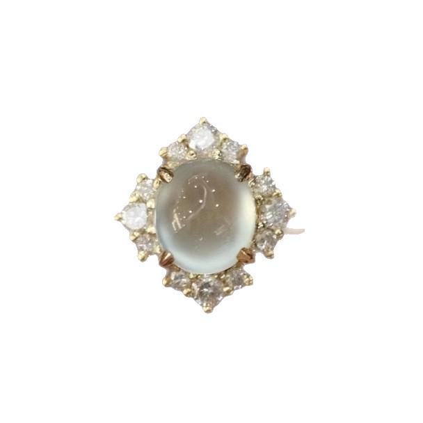 Hong Kong Style Cat's Eye Stone Crown Ring: Elegant, Versatile, and Stackable Women's Luxury Piece