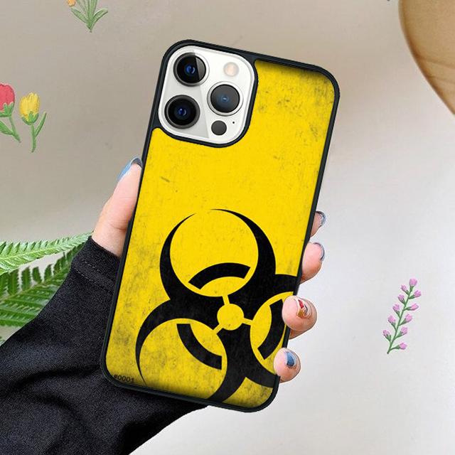 Nuclear Radiation Warning Sign Phone Case For iPhone 17 Air 15 16 11 12 13 14 Pro Max Cover For iPhone 17 Air Max Plus Fundas