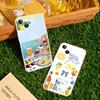 Seaside Scenery Wine Lemon Phone Case For IPhone 17 16 15 14 Plus 13 12 11 Pro Max Phone Back Cover Transparent Shockproof Cover