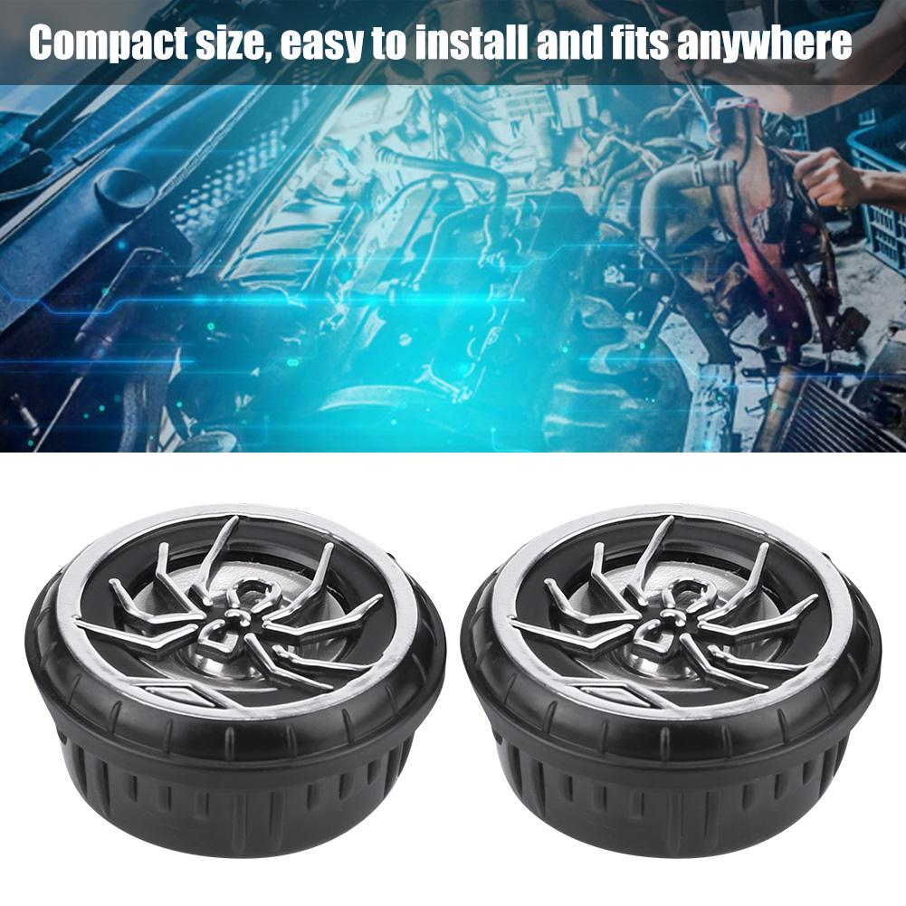 2Pcs Creative Auto Car Spider Pattern Super Power Loud Audio Speaker Tweeter Loudspeaker