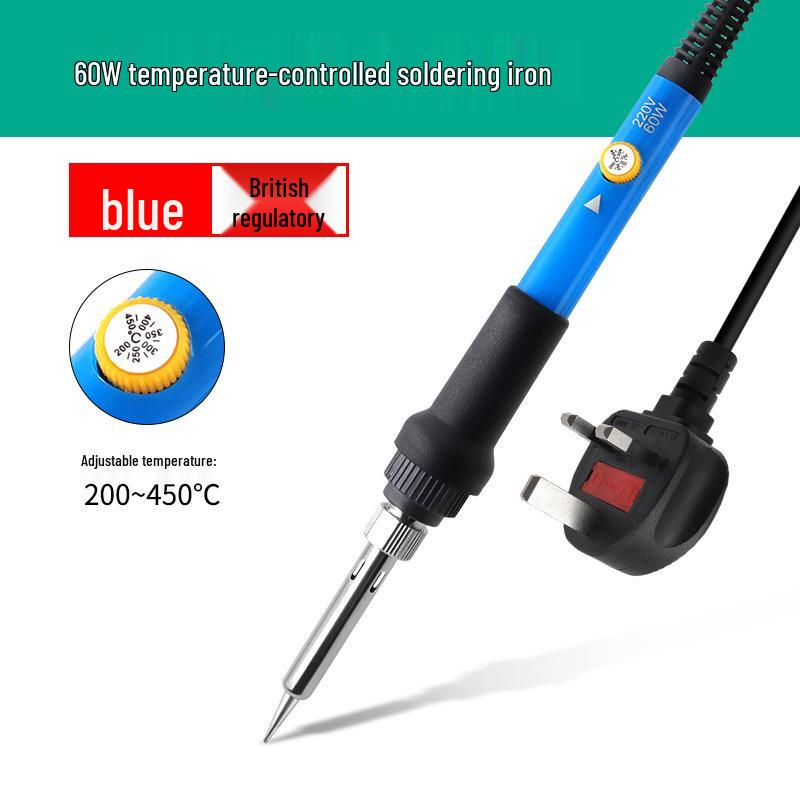 Adjustable Temperature Soldering Iron - 60W Household Tool for European/American Standards