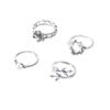 Diamond Flower Ring Jewelry Set Wind Fresh Alloy Celebrity Jewelry Women