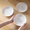 Ceramic Pet Kitten Food Bowl Canned Snacks Dinner Plate Small Anti-slip Cat Plate Household Accessories Creative Pet Food Bowl