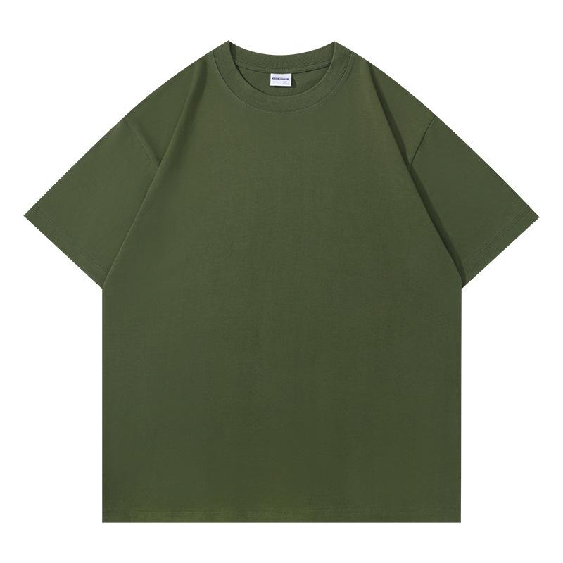 Heavy two-pin T-shirt summer loose men's half-sleeve large-size advertising shirt cultural shirt double yarn short sleeve