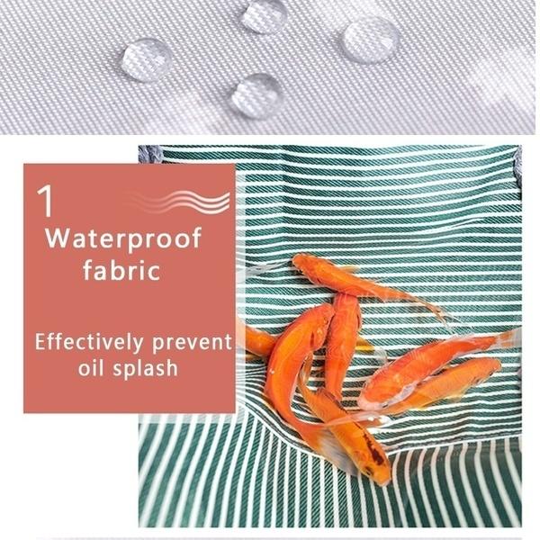 Household Wipeable Watrproof Aprons Kitchencooking Barbrcue Restaurant Women for Fashion Large Pocket Apron