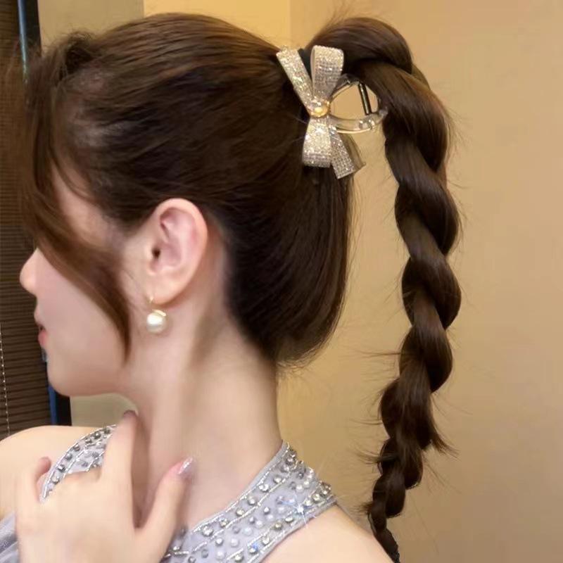 

Элегантная двусторонняя блестящая заколка-бант для волос - Женский роскошный аксессуар для волос акула золотой