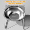Stainless Steel Pet Bowl with Anti-cervical Spine Slant, Cat and Dog Dual Feeding Device
