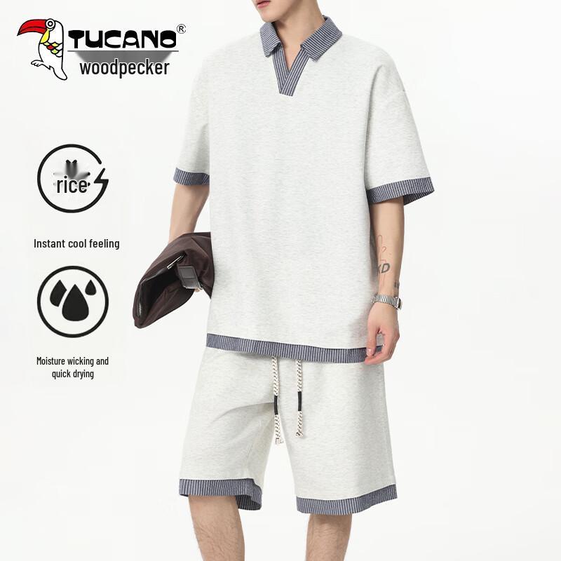 TUCANO Men s Ice Silk Quick-Dry Short Sleeve Polo T-Shirt 4XL