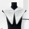 Chic Detachable Neckline Accessory Delicate Lace Spread Lapel Openwork Collar for Casual Wear