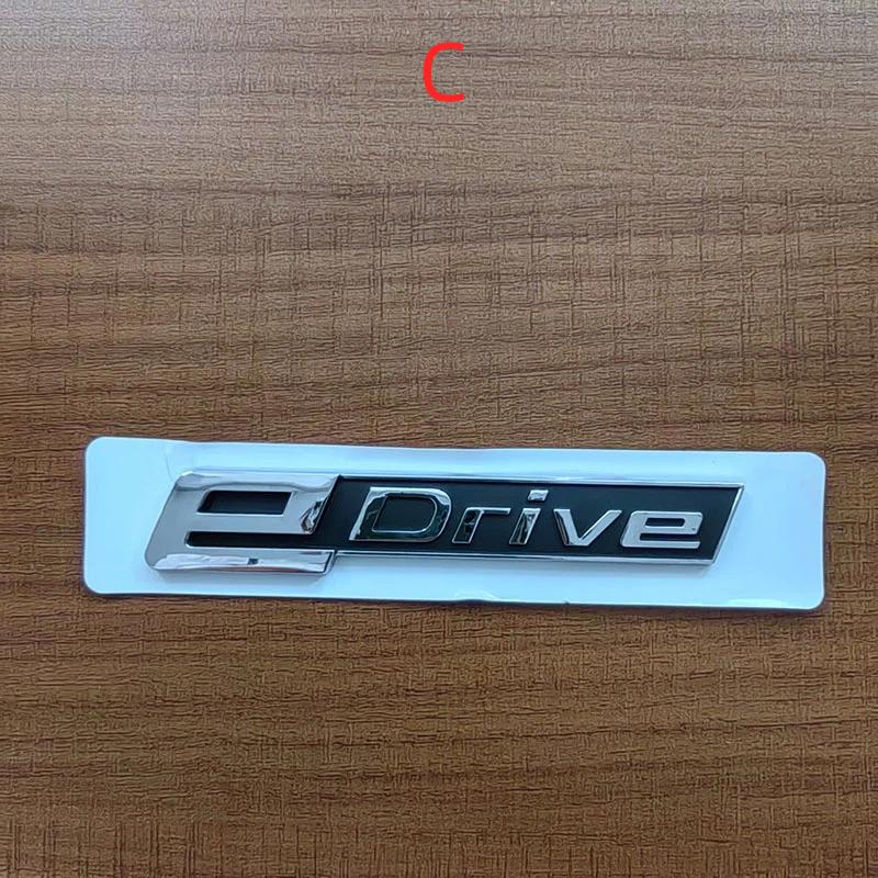3D ABS Chrom Schwarz E Drive Logo Edrive Emblem Auto Kofferraum Abzeichen Aufkleber für i3 i4 i5 i7 530e 530 G30 Edrive Aufkleber Zubehör