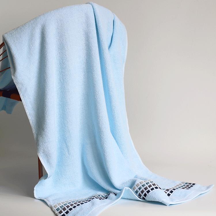 

Полотенце жаккардовое банное полотенце из чистого хлопка, однотонное, с постепенным изменением цвета, сетка, атласная папка, бытовое большое полотенце 70*140 синий