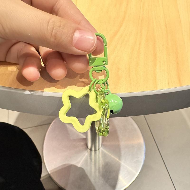 1 buc stele cu cinci colțuri clopot pandantiv breloc culoare bomboane geantă breloc bijuterii pentru femei fată mașina agățat breloc suport