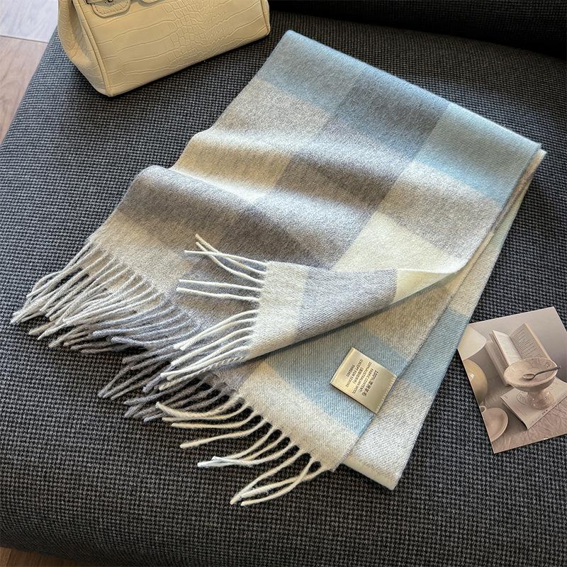 Modischer Schal aus australischer Wolle - Warmer, dicker und vielseitiger Schal für Damen und Herren, koreanischer Stil