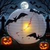 Foldable Halloween Paper Lantern Night Lamp Black Bat Handheld Lantern  Party Layout