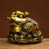 Copper Ingot Ornaments Shop Opening Gifts Three Feet Golden Cicada Toad Home Decoration Crafts