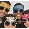 2027 New Year's Eve Decorative Round Lens Glasses for Parties & Gatherings