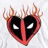 Deadpool Unisex Adult Flaming Heart Sweatshirt