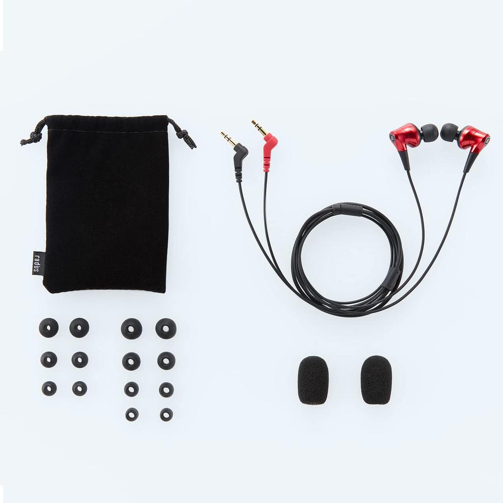 RADIUS RADIUS Binaural Recording Binaural Microphone Earphone Binaural Recording ASMR Streaming Live Distribution Windscreen Included Recording